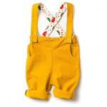 Pantaloni Corduroy din bumbac organic Little Green Radicals Gold Bubble 6-9 luni