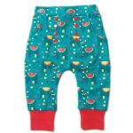 Pantaloni Salvari din bumbac organic Little Green Radicals Jungle Elephant 5-6 ani