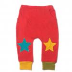 Pantaloni salvari din bumbac organic Little Green Radicals Red Star 3-4 ani