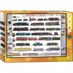 Puzzle 1000 piese History of Trains (mare)