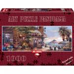 Puzzle 1000 piese Panoramic Cafe Walk II James Lee