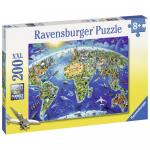Puzzle Harta Lumii 200 piese