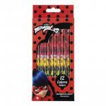 Set 12 creioane colorate Ladybug Marinette
