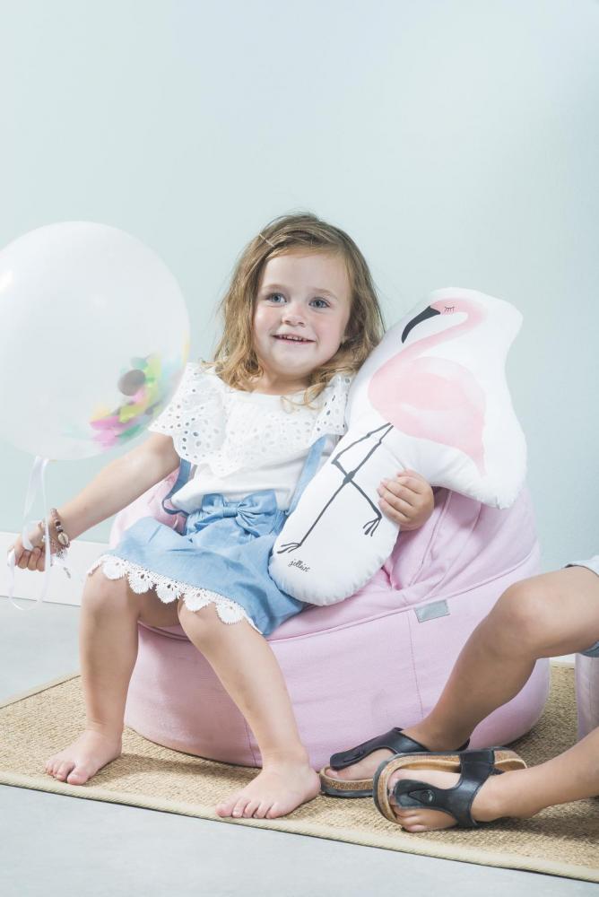 Fotoliu puf copii roz jollein