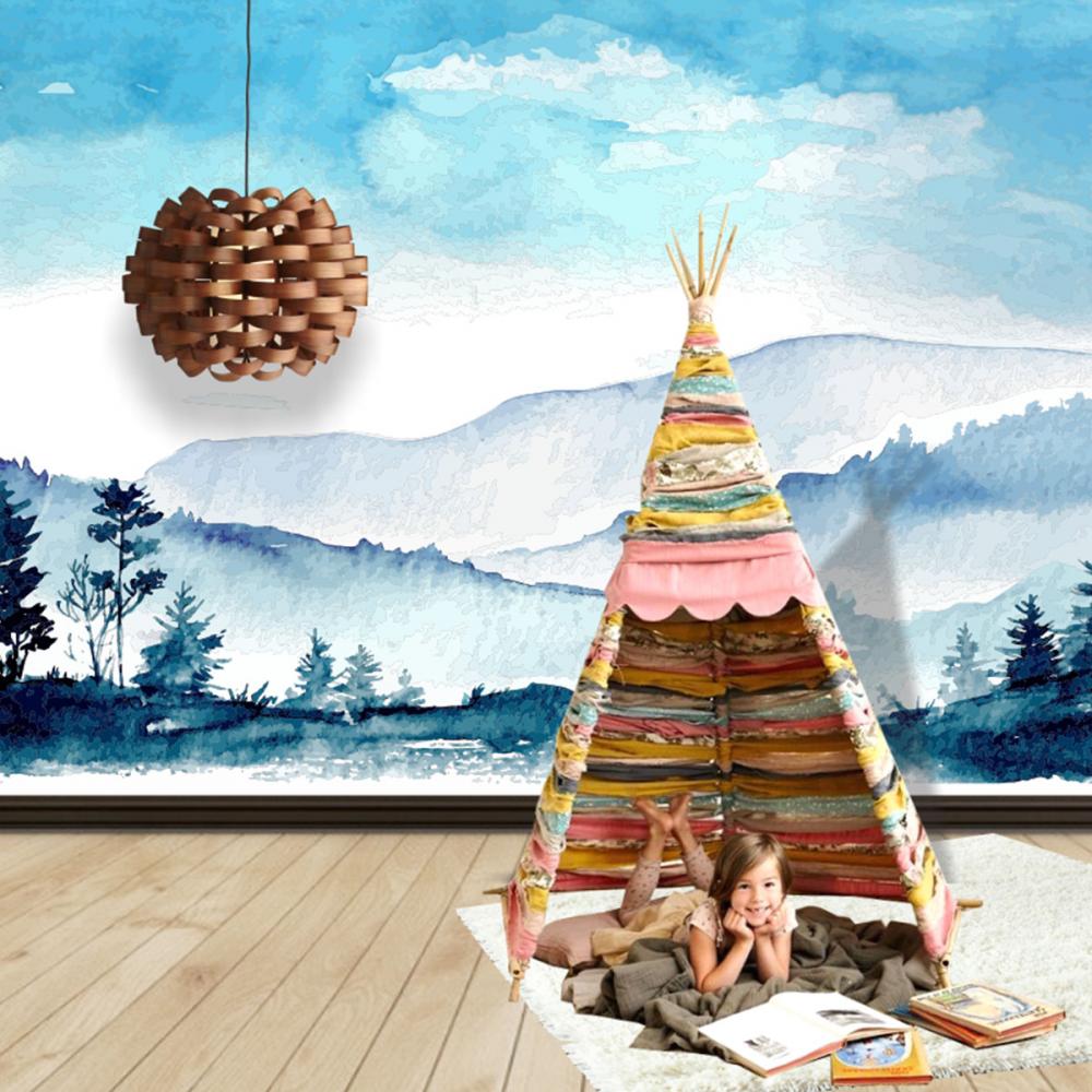 Fototapet watercolor panorama 240 x 170 cm