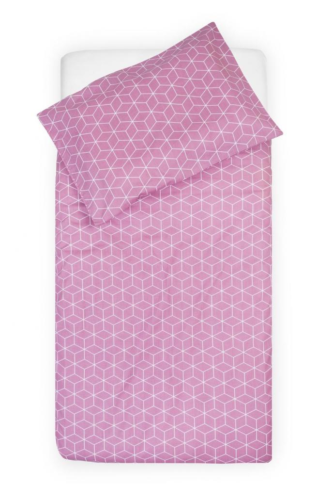 Lenjerie de pat bebe roz Jollein Graphic 100 x 140 cm