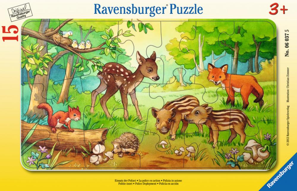 Puzzle animale in padure 15 piese