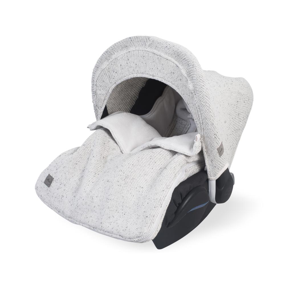 Sac de dormit tricotat bej confetti pentru scaun auto si carucior