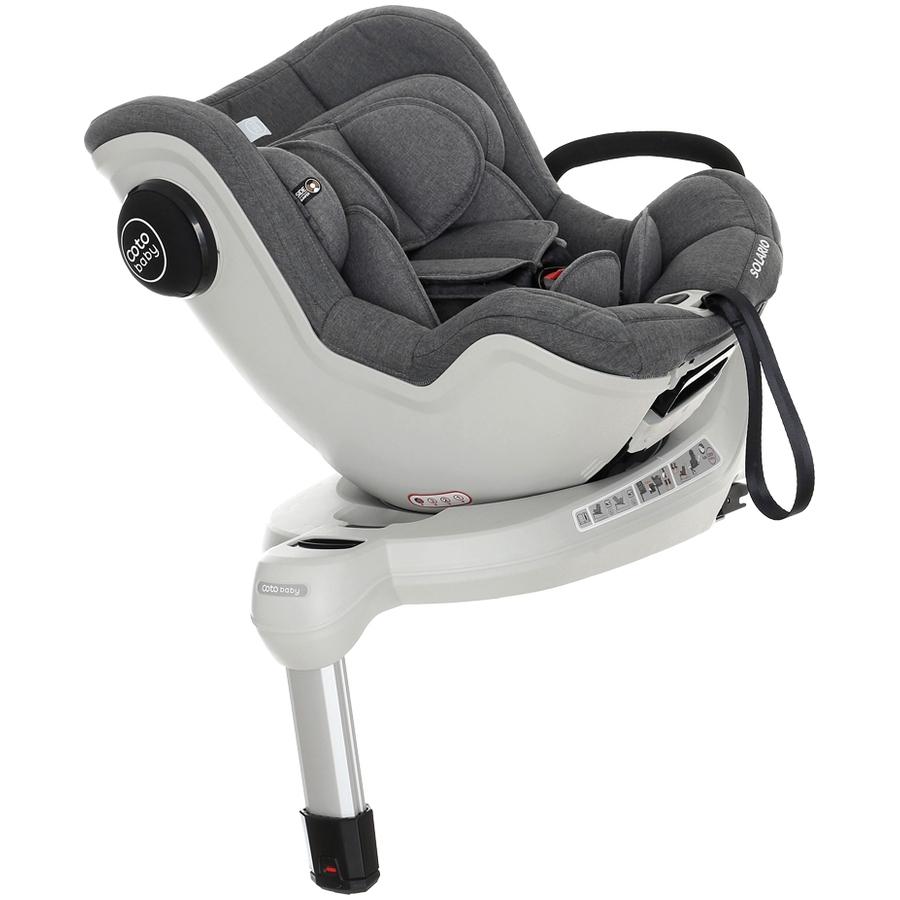 Scaun auto cu isofix solario coto baby melange gri
