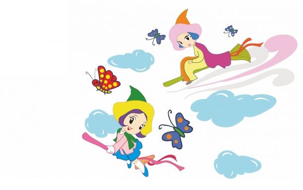 Sticker decorativ magicieni 130 x 103 cm