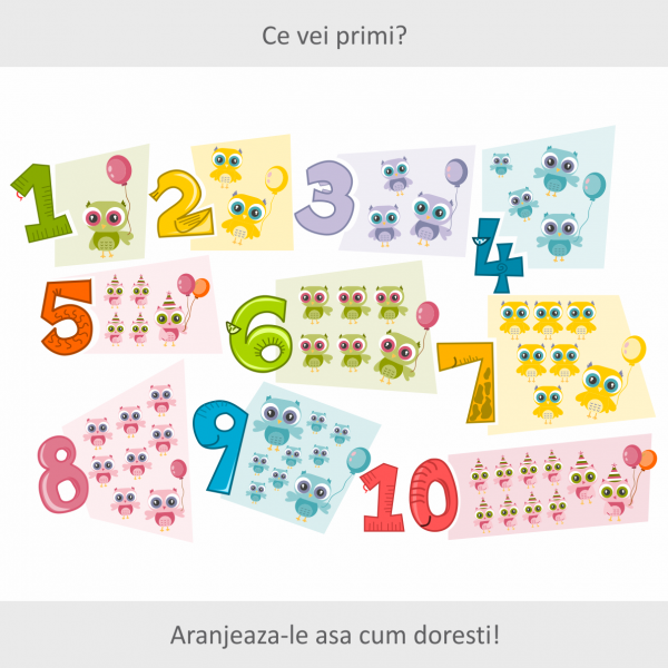 Sticker decorativ Numere Vesele 130 x 85 cm