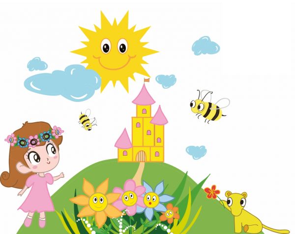 Sticker decorativ printesa 96 x 75cm