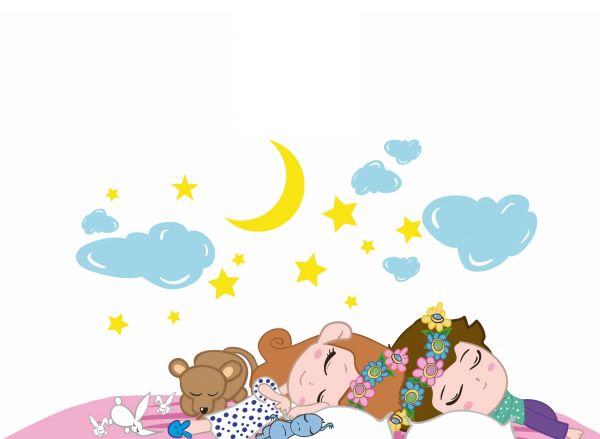 Sticker decorativ printisori dormind 130 x 67 cm
