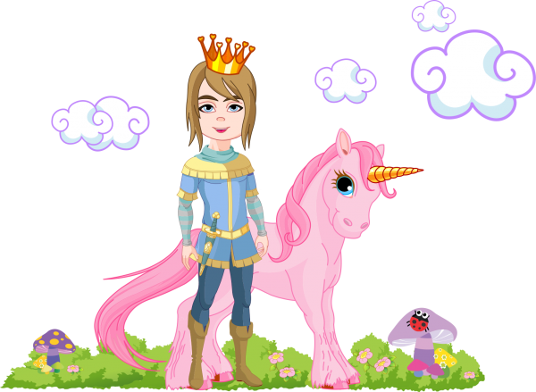 Sticker decorativ printul si unicornul 112 x 100 cm