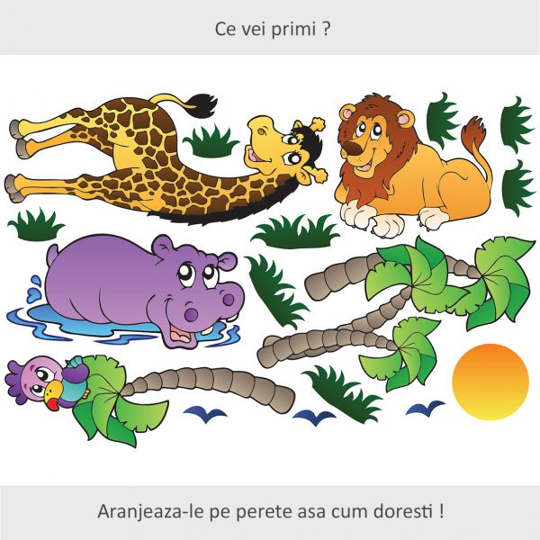 Sticker decorativ veselie in natura 120 x 80 cm