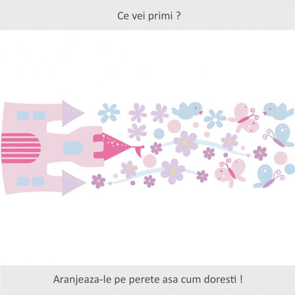 Sticker decorativ Visul Printesei 119 x 39 cm