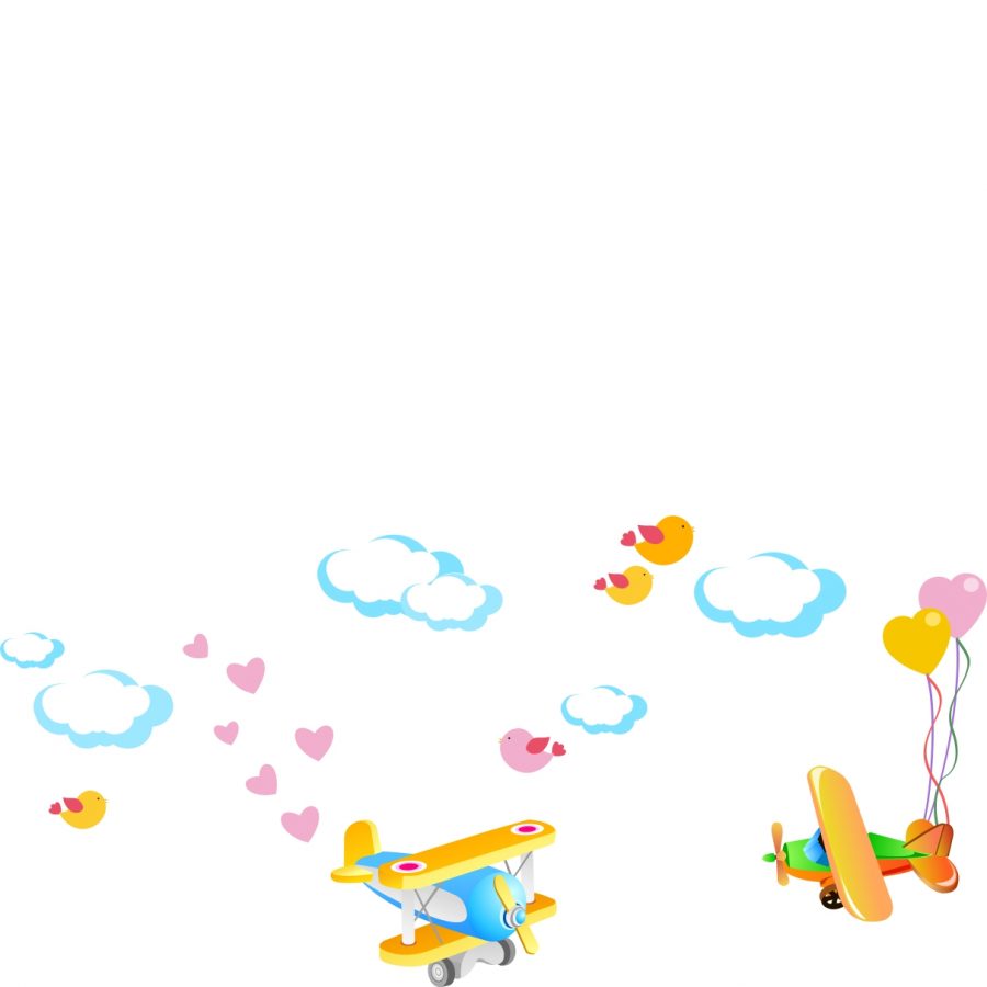 Sticker perete copii avionase 82 x 60 cm