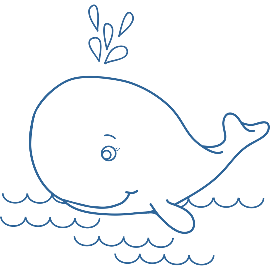 Sticker perete copii balena 130 x 127 cm