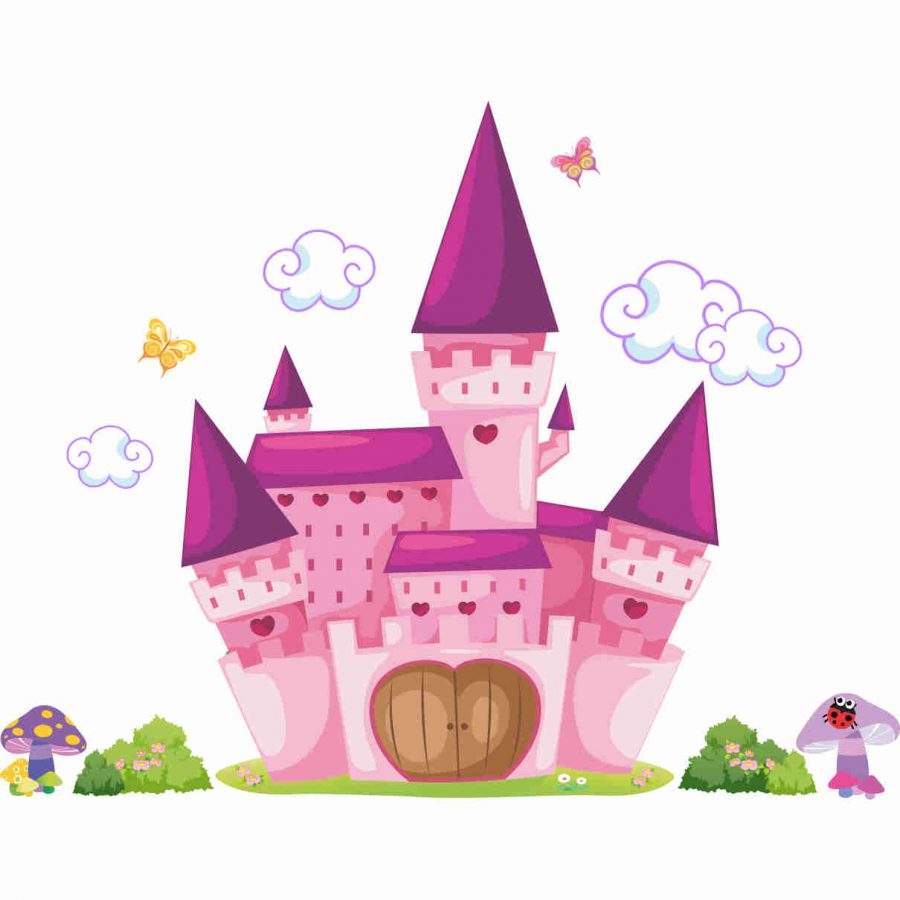 Sticker perete copii castel 65 x 60 cm