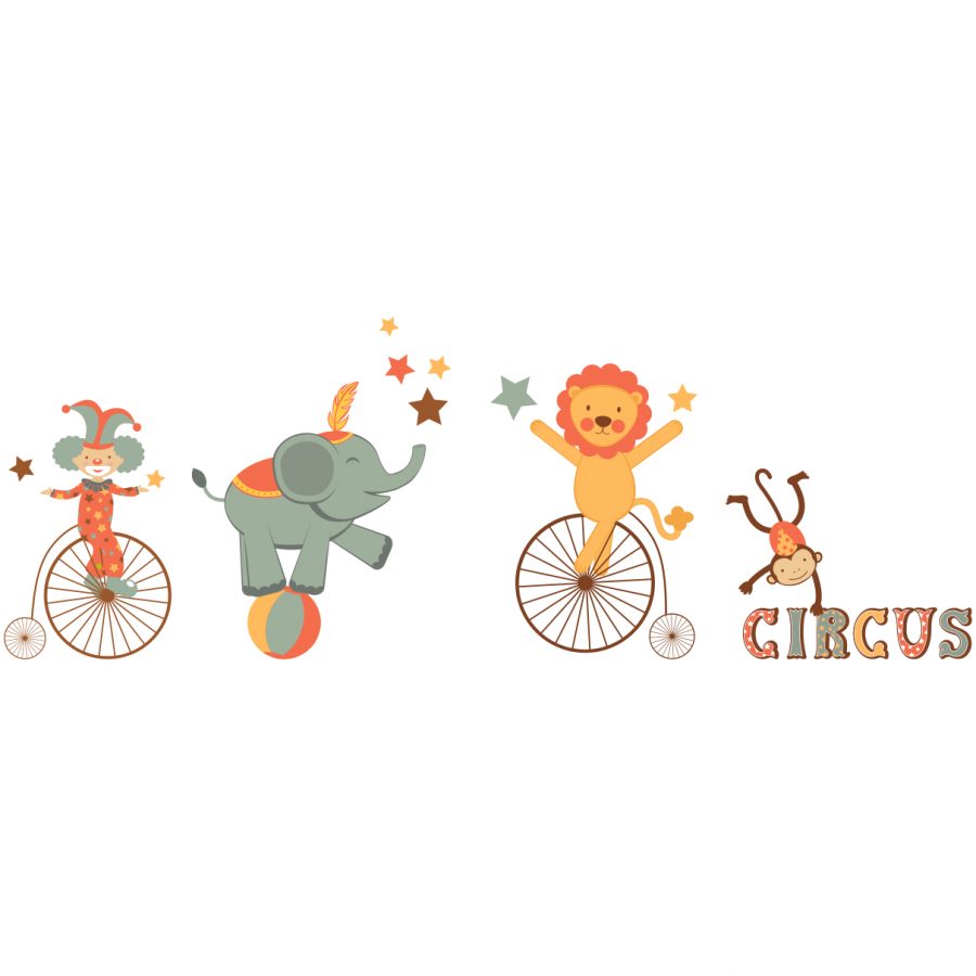 Sticker perete copii circus 119 x 160 cm