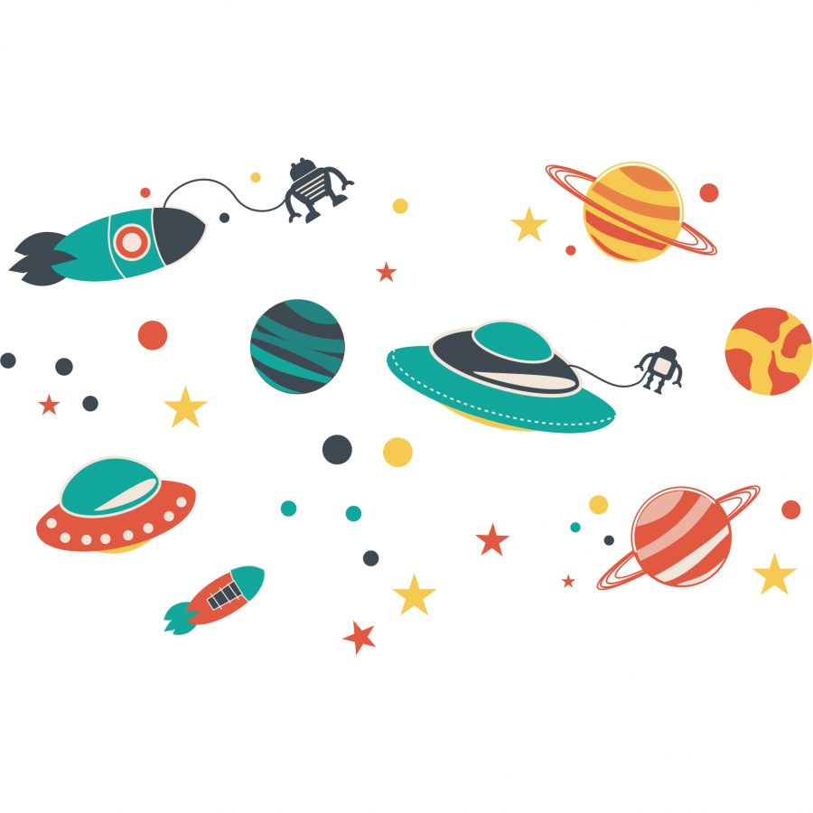 Sticker perete copii cosmos 81 x 48 cm