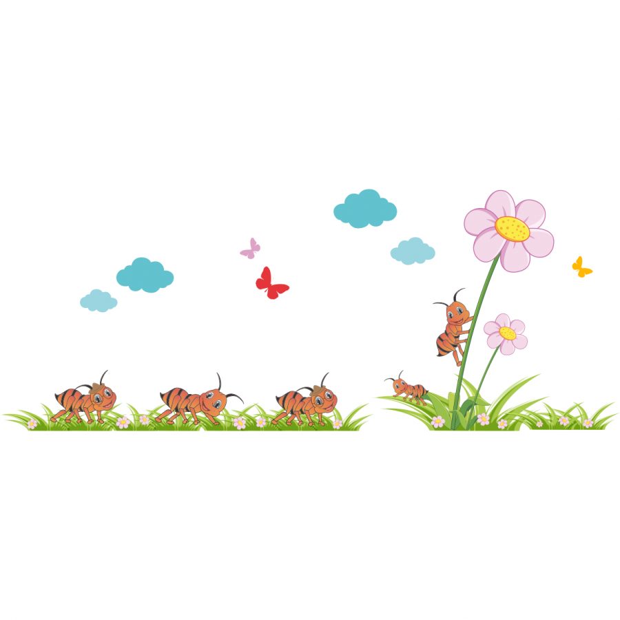 Sticker perete copii furnicute 120 x 88 cm