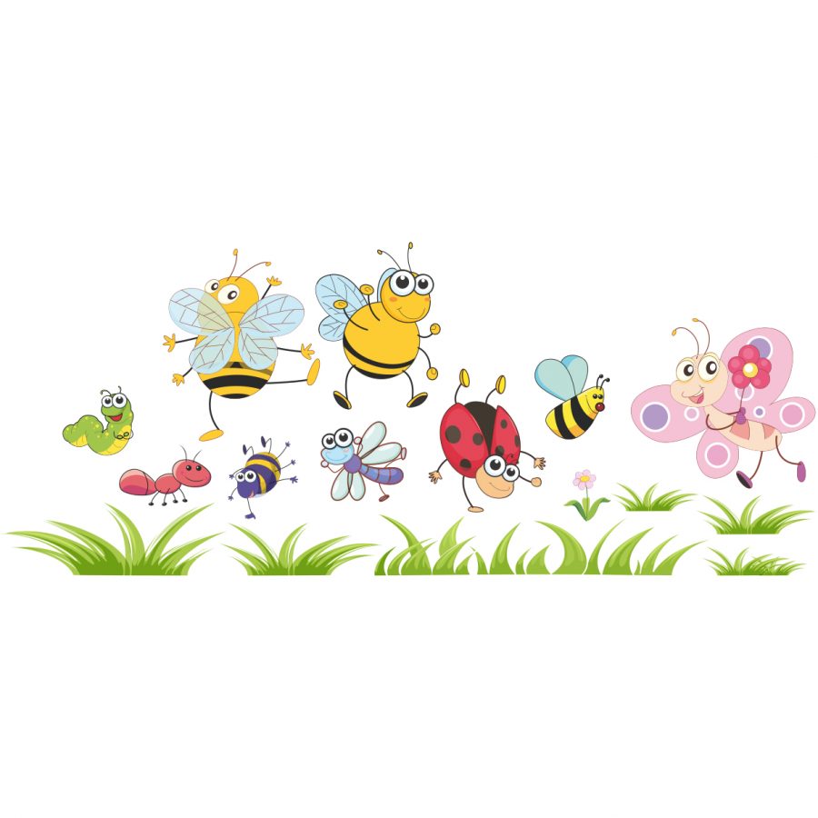 Sticker perete copii gandacei 170 x 32 cm
