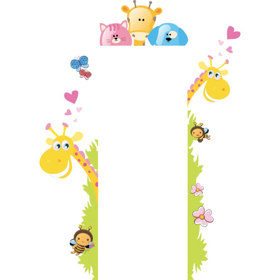 Sticker perete copii girafe vesele 73 x 121 cm