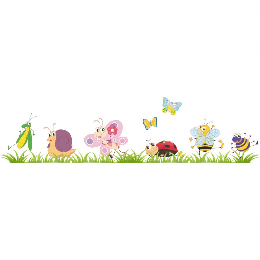 Sticker perete copii la firul ierbii 109 x 70 cm