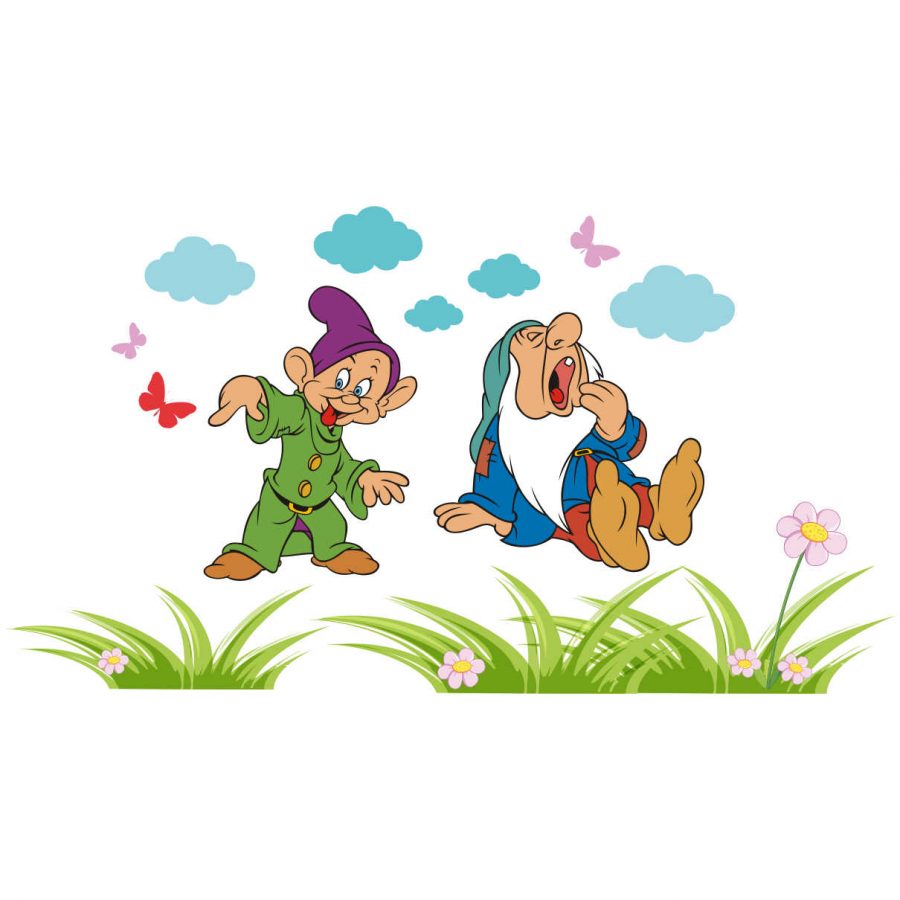 Sticker perete copii piticii veseli 80 x 36 cm