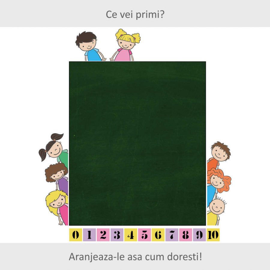 Sticker perete copii tabla jucausa 106 x 117 cm