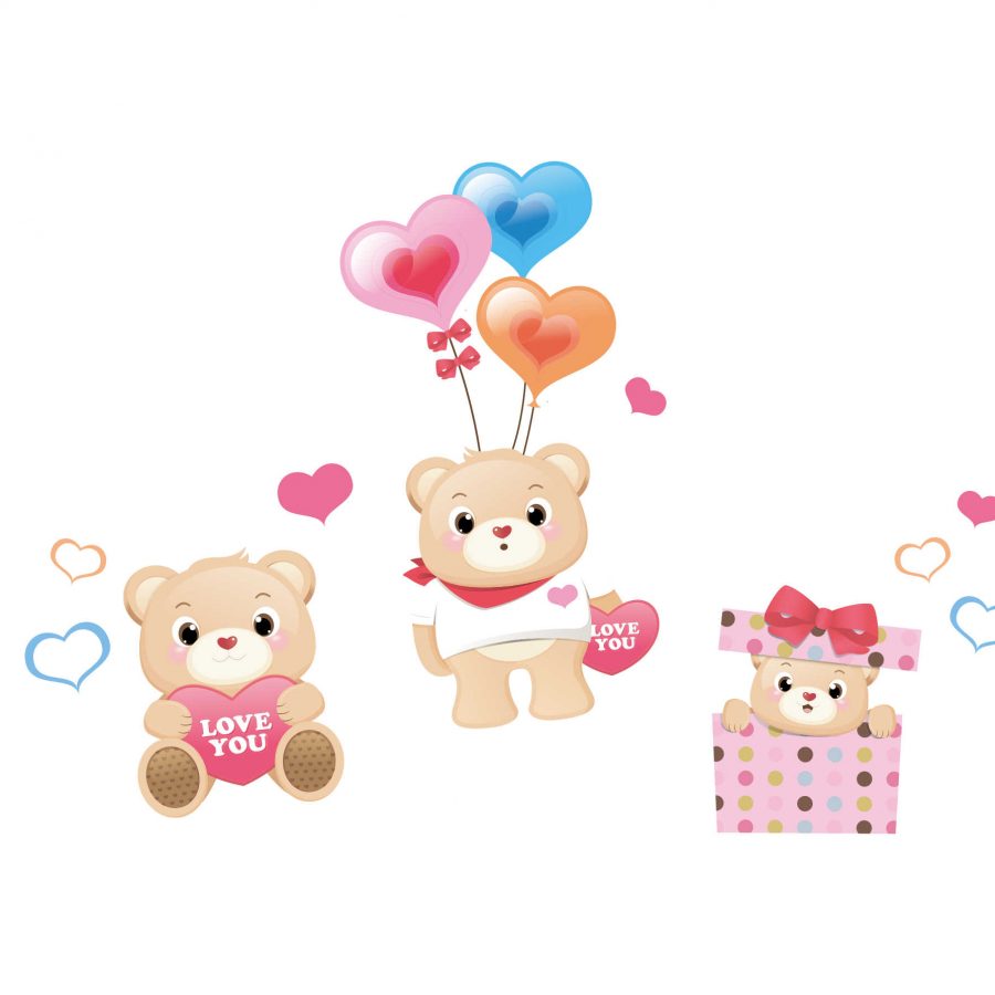 Sticker perete copii teddy bear 94 x 80 cm