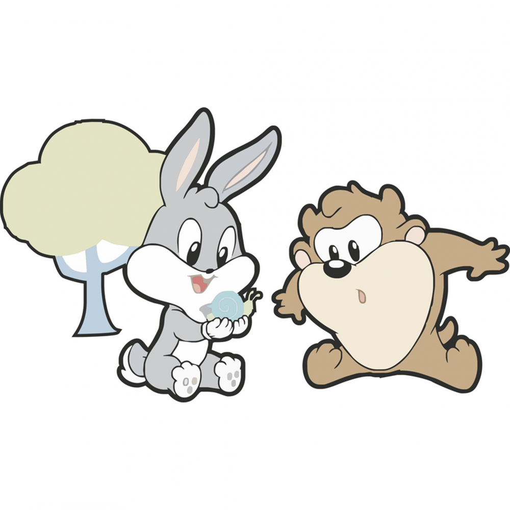 Sticker perete copii bugs and taz 60 x 35 cm