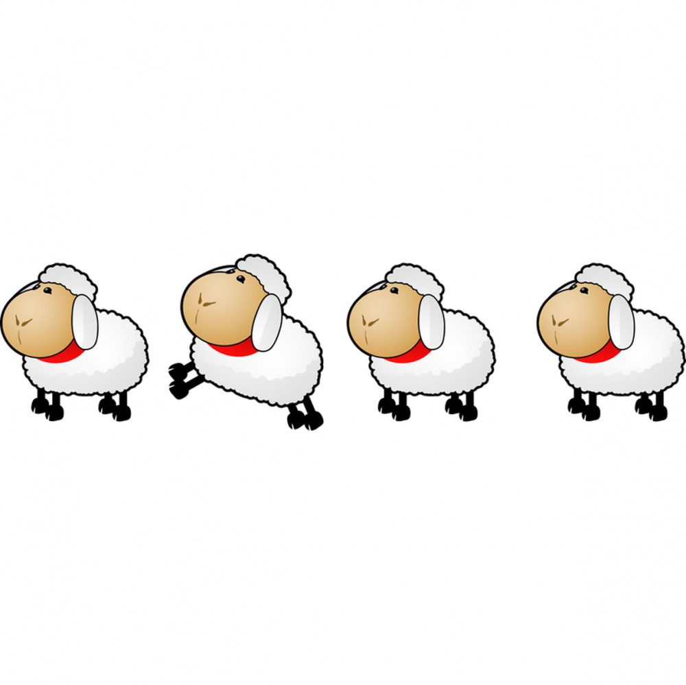 Sticker perete copii oite 96 x 24 cm
