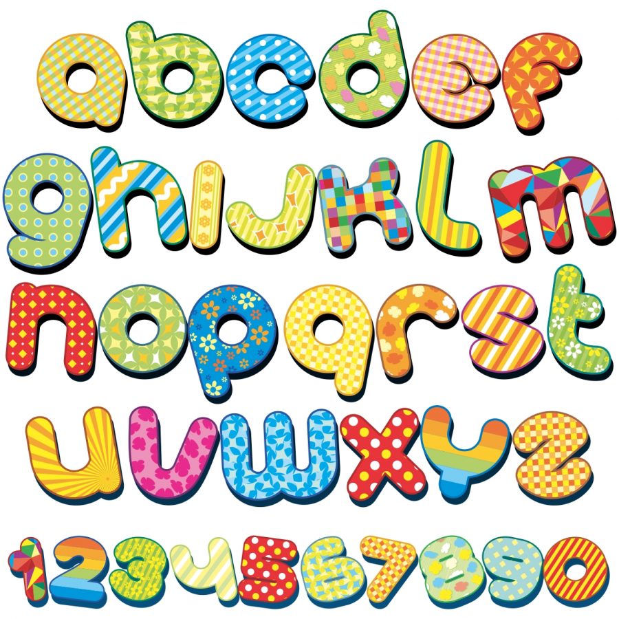 Sticker perete copii alfabet si cifre 50 x 56 cm