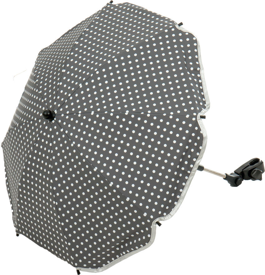 Umbrela pentru carucior 70 cm UV 50+ DOT Grey Fillikid 50+ imagine noua responsabilitatesociala.ro