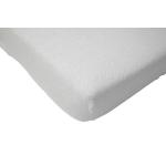 Cearsaf alb din frotir impermeabil pentru pat bebe 60x120 cm Jollein