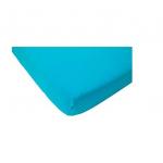 Cearsaf cu elastic pentru pat bebe 40 x 80 cm Jollein albastru aqua