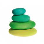 Forme in echilibru oval nuante de verde