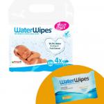 Pachet promo Servetele umede pentru bebelusi Water Wipes 4x60 buc + Servetele demachiante pentru fata Water Wipes 24 buc
