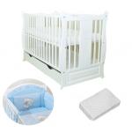 Patut multifunctional Eva + Saltea Cocos + Lenjerie 3 piese Blue