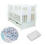 Patut multifunctional Eva + Saltea Cocos + Lenjerie 3 piese Elephant Turqoise