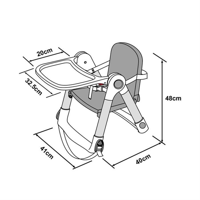 Booster pentru masa pliabil Flippa Dining Booster Grey