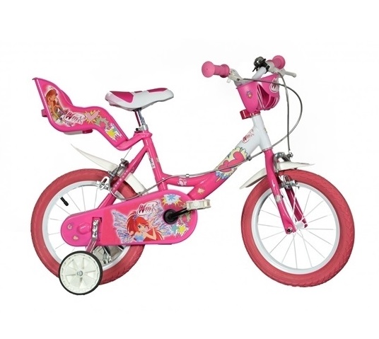 Bicicleta pentru fetite Winx diametru 14 inch roz DINO BIKES imagine noua responsabilitatesociala.ro