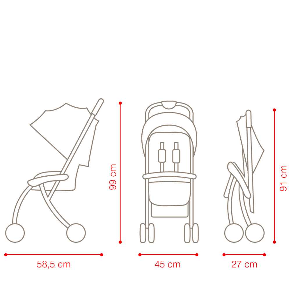 Carucior 0-15 kg Pali Tre9 Denim Red