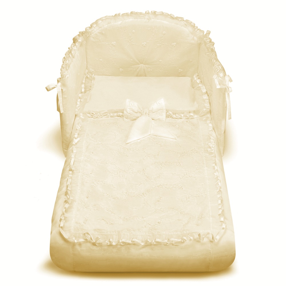 Lenjerie patut cu 3 piese tulip ivory antique