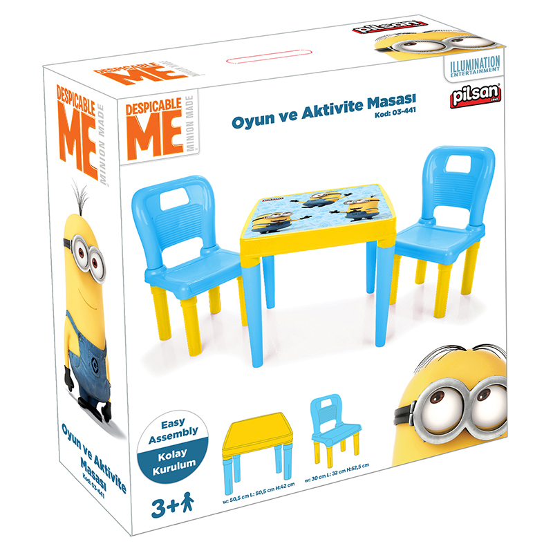 Masuta cu doua scaunele Minions - 1 | YEO