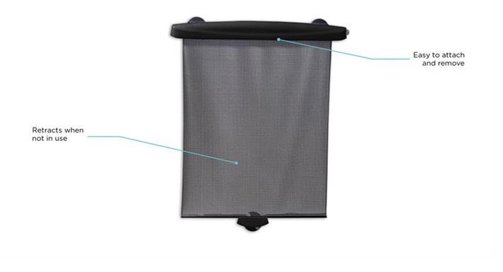 Parasolar auto retractabil black
