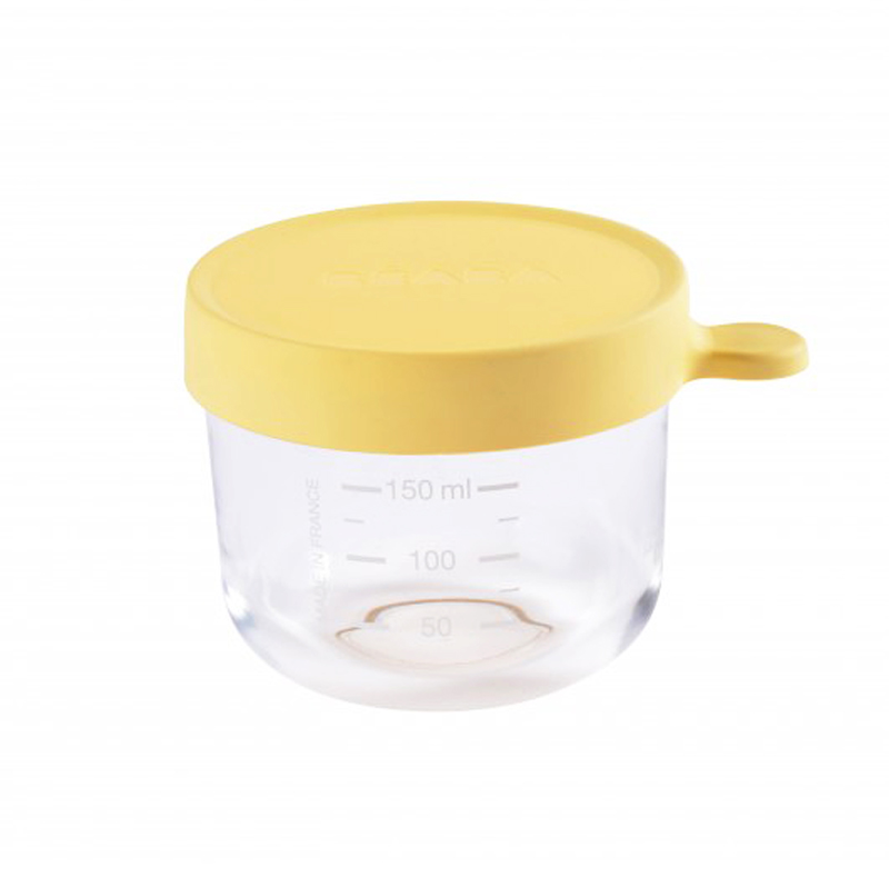 Recipient ermetic sticla 150 ml galben