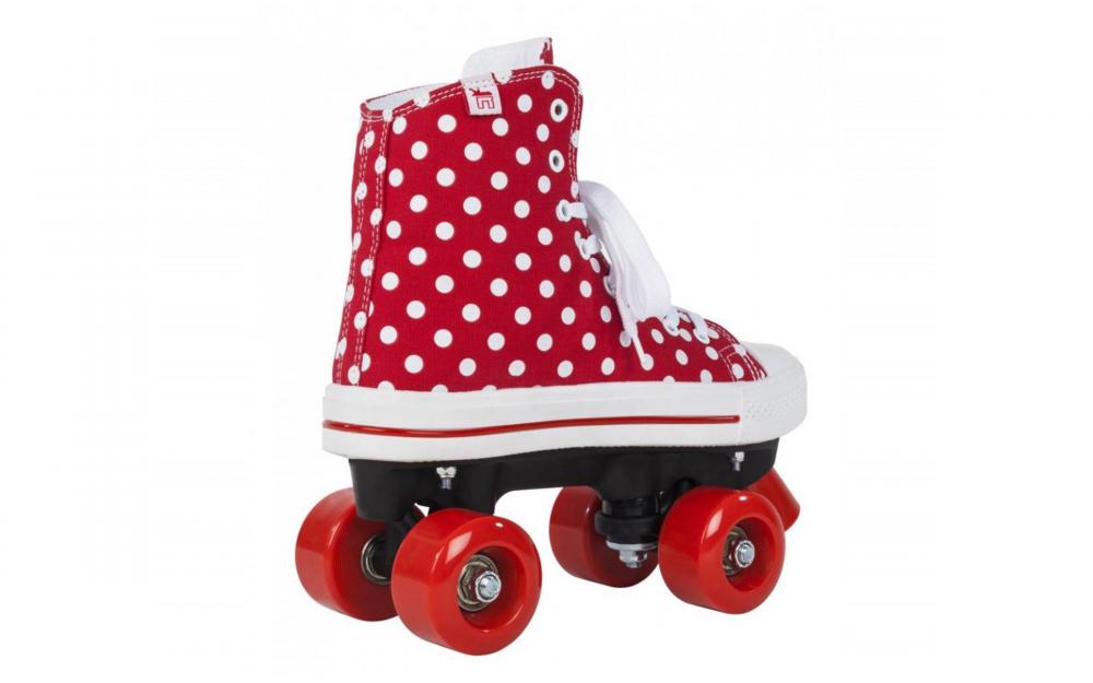 Role Rookie Canvas High Polka Dots rosu cu alb 33